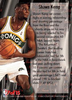 1995-96 Ultra - All-NBA Gold Medallion #7 Shawn Kemp Back