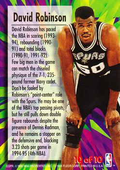 1995-96 Ultra - Ultra Power Gold Medallion #10 David Robinson Back