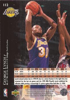 1995-96 Upper Deck - Electric Court #112 George Lynch Back