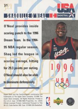 1995-96 Upper Deck - Electric Court #321 Shaquille O'Neal Back