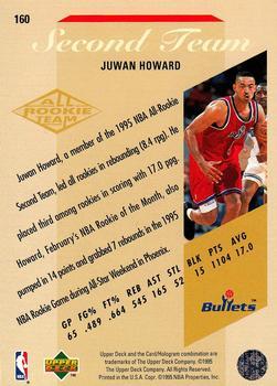1995-96 Upper Deck - Electric Court Gold #160 Juwan Howard Back