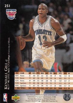 1995-96 Upper Deck - Electric Court Gold #251 Kendall Gill Back