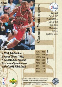 1995-96 Upper Deck - Special Edition Gold #SE64 Clarence Weatherspoon Back