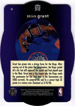 1996 SPx - Gold #41 Brian Grant Back