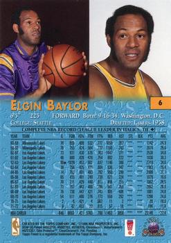 1996-97 Topps Stars - Finest #6 Elgin Baylor Back