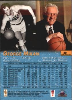 1996-97 Topps Stars - Finest Atomic Refractors #30 George Mikan Back