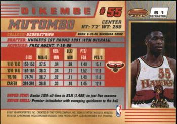 1996-97 Bowman's Best - Refractors #61 Dikembe Mutombo Back