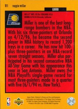 1996-97 Collector's Choice - You Crash the Game Scoring Silver Exchange (Series One) #R11 Reggie Miller Back