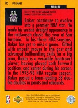 1996-97 Collector's Choice - You Crash the Game Scoring Silver Exchange (Series One) #R15 Vin Baker Back