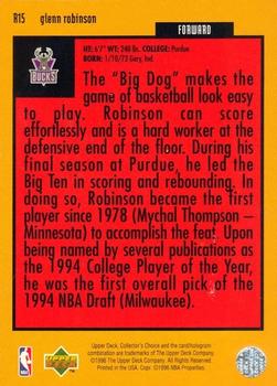 1996-97 Collector's Choice - You Crash the Game Scoring Silver Exchange (Series Two) #R15 Glenn Robinson Back