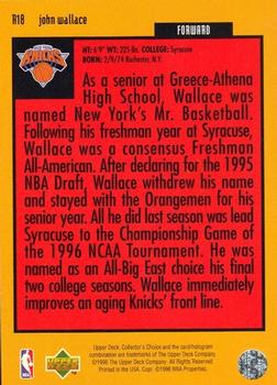 1996-97 Collector's Choice - You Crash the Game Scoring Silver Exchange (Series Two) #R18 John Wallace Back