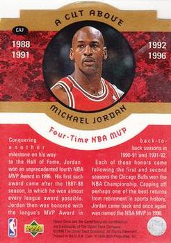 1996-97 Upper Deck A Cut Above: The Jordan Years 3x5 #CA7 Michael Jordan Back