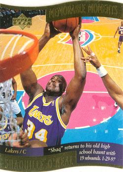 1996-97 Collector's Choice - Memorable Moments #7 Shaquille O'Neal Front
