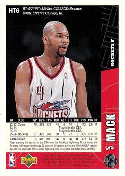 1996-97 Collector's Choice Houston Rockets #HT6 Sam Mack Back