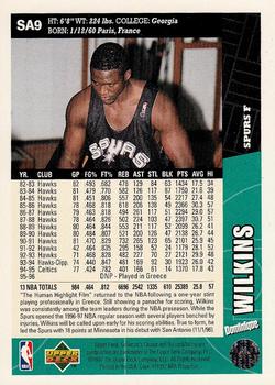 1996-97 Collector's Choice San Antonio Spurs #SA9 Dominique Wilkins Back