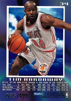 1996-97 E-X2000 - Credentials #34 Tim Hardaway Back