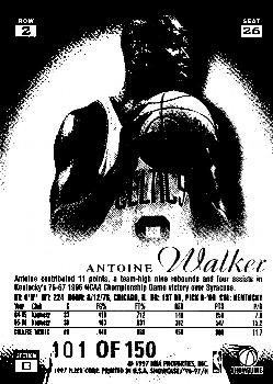 1996-97 Flair Showcase - Legacy Collection Row 2 (Style) #26 Antoine Walker Back