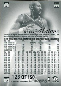 1996-97 Flair Showcase - Legacy Collection Row 2 (Style) #28 Karl Malone Back