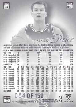 1996-97 Flair Showcase - Legacy Collection Row 2 (Style) #51 Mark Price Back