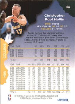 1996-97 Hoops - Silver #54 Chris Mullin Back
