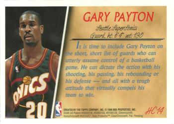 1996-97 Topps - Holding Court Refractor #HC14 Gary Payton Back
