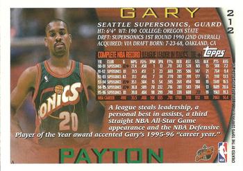 1996-97 Topps - NBA at 50 #212 Gary Payton Back