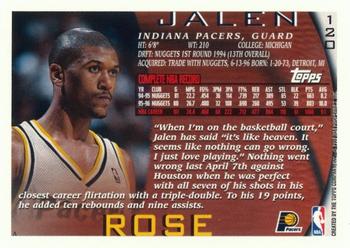1996-97 Topps - NBA at 50 #120 Jalen Rose Back