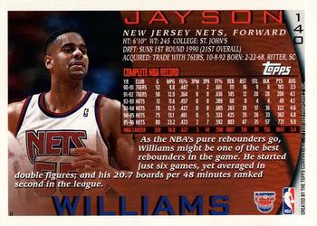 1996-97 Topps - NBA at 50 #140 Jayson Williams Back