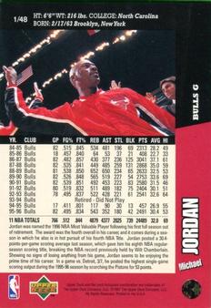1996-97 Collector's Choice Cardzillion/Folz Mini #1 Michael Jordan Back