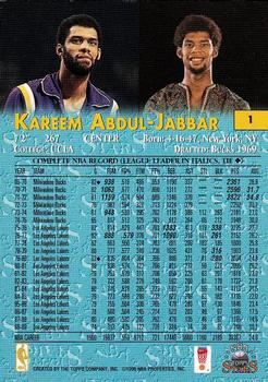 1996-97 Topps Stars #1 Kareem Abdul-Jabbar Back