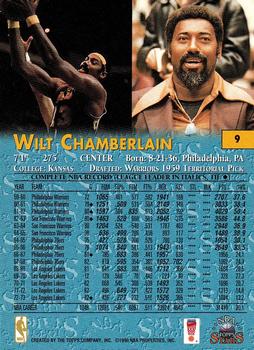 1996-97 Topps Stars #9 Wilt Chamberlain Back