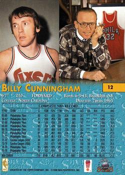 1996-97 Topps Stars #12 Billy Cunningham Back