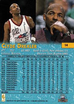1996-97 Topps Stars #14 Clyde Drexler Back
