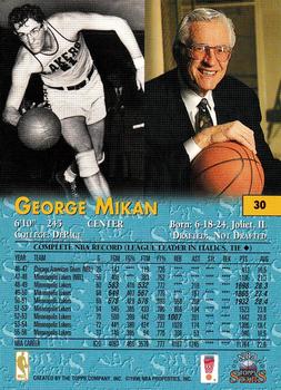 1996-97 Topps Stars #30 George Mikan Back