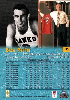 1996-97 Topps Stars #35 Bob Pettit Back