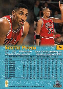 1996-97 Topps Stars #36 Scottie Pippen Back