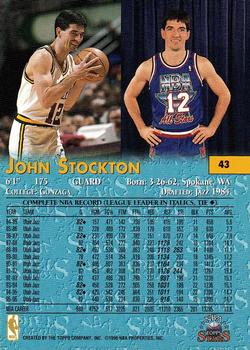 1996-97 Topps Stars #43 John Stockton Back