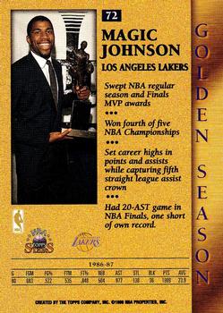 1996-97 Topps Stars #72 Magic Johnson Back