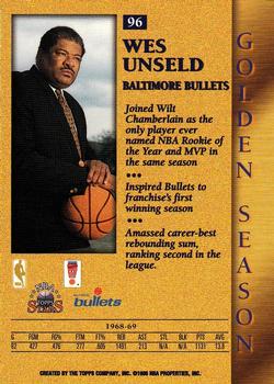 1996-97 Topps Stars #96 Wes Unseld Back