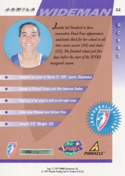 1997 Pinnacle Inside WNBA - Court Collection #32 Jamila Wideman Back