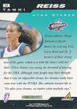 1997 Pinnacle Inside WNBA - Court Collection #58 Tammi Reiss Back