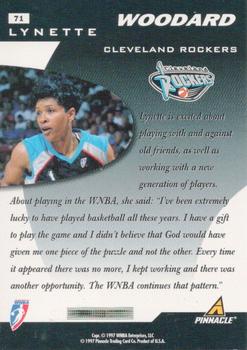 1997 Pinnacle Inside WNBA - Court Collection #71 Lynette Woodard Back