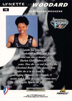 1997 Pinnacle Inside WNBA - Court Collection #78 Lynette Woodard Back