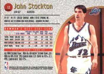 1997-98 Bowman's Best - Atomic Refractors #12 John Stockton Back