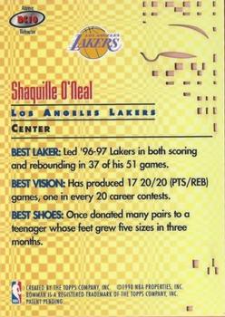 1997-98 Bowman's Best - Best Cuts Atomic Refractors #BC10 Shaquille O'Neal Back