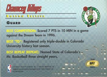 1997-98 Bowman's Best - Picks Atomic Refractors #BP7 Chauncey Billups Back