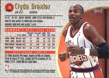 1997-98 Bowman's Best - Refractors #16 Clyde Drexler Back