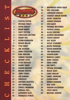 1997-98 Bowman's Best - Refractors #22 Checklist Front