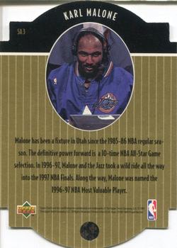 1997-98 Collector's Choice - Star Attractions Gold #SA3 Karl Malone Back