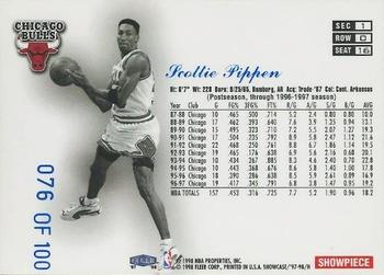 1997-98 Flair Showcase - Legacy Collection Row 0 #16 Scottie Pippen Back